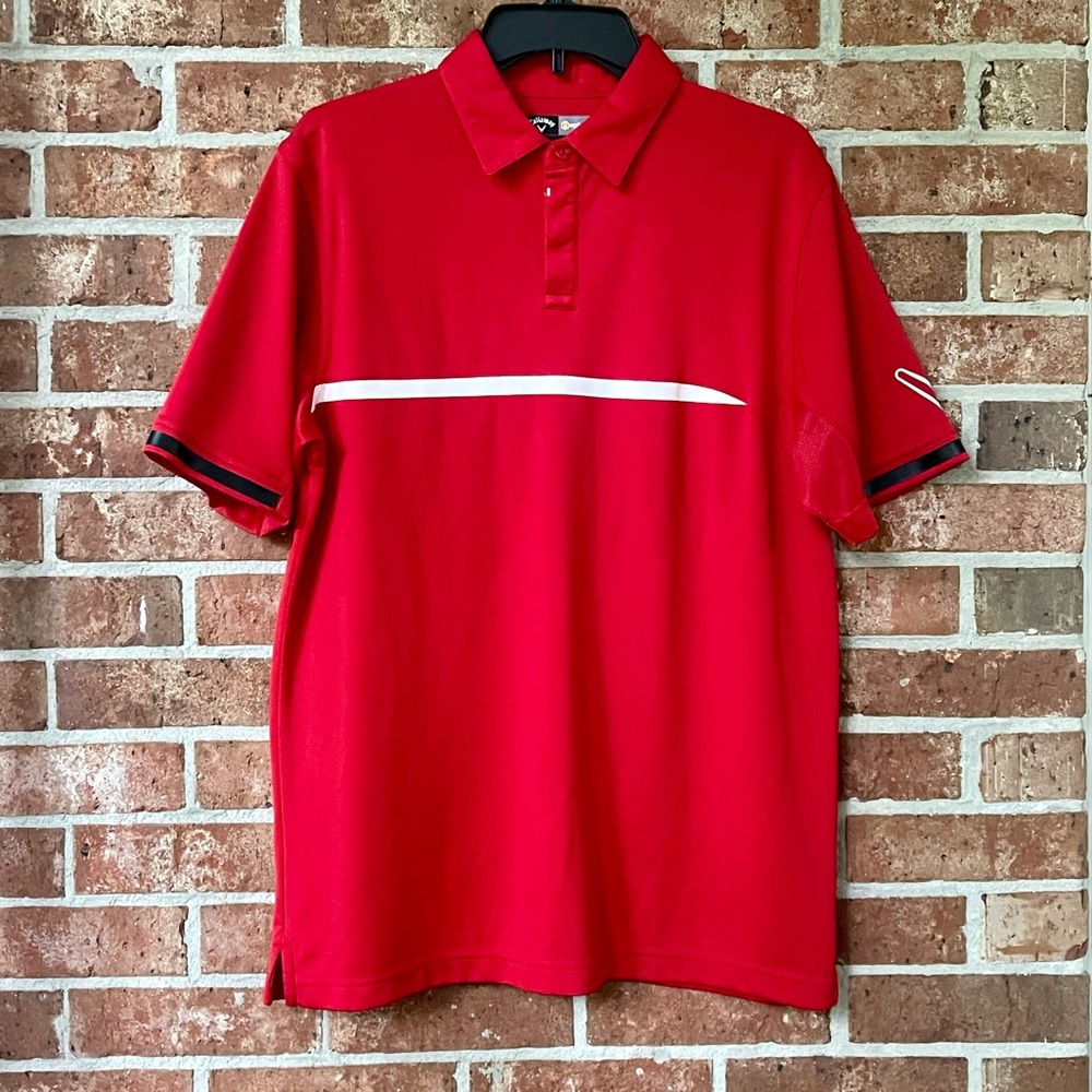 Callaway opti-dri red athletic polo shirt